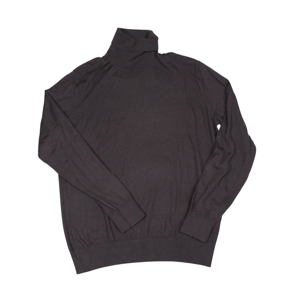 Brioni Cahsmere Sweater Mens 54 XL Brown Turtleneck Pullover Italy Preppy Office